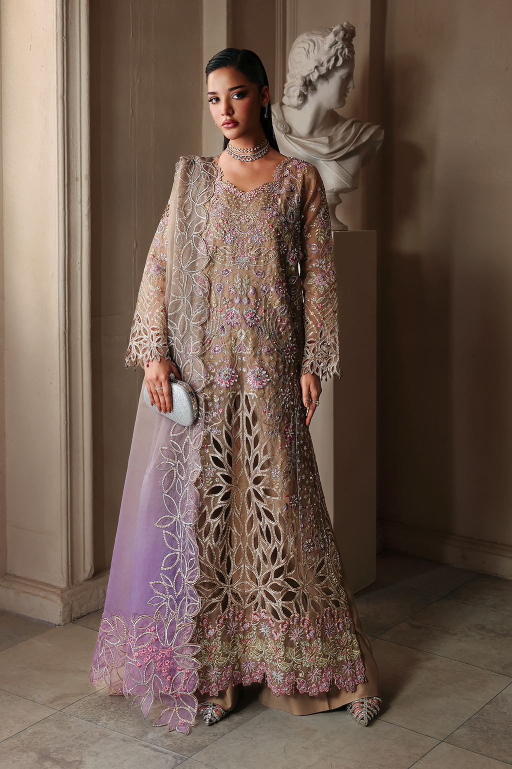 Vesper Raj Bari Sage Luxury Formals 4Pc