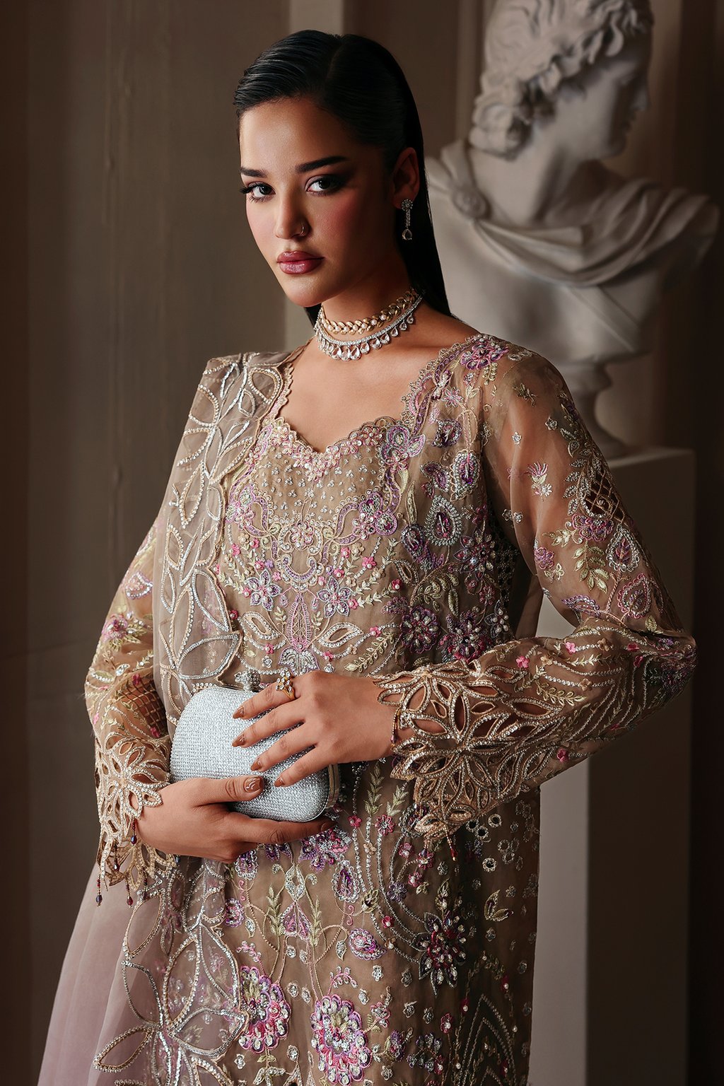 Vesper Raj Bari Sage Luxury Formals 4Pc