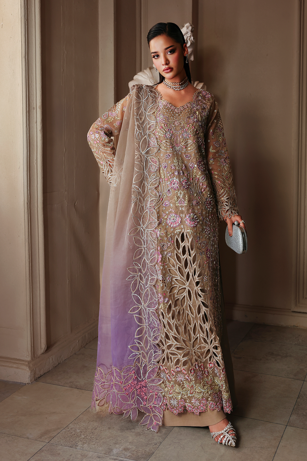 Vesper Raj Bari Sage Luxury Formals 4Pc