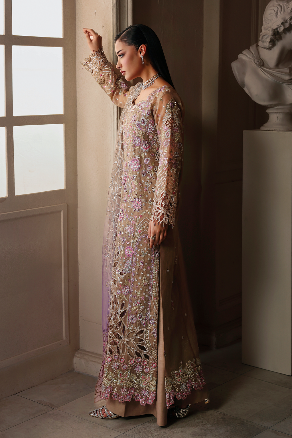 Vesper Raj Bari Sage Luxury Formals 4Pc