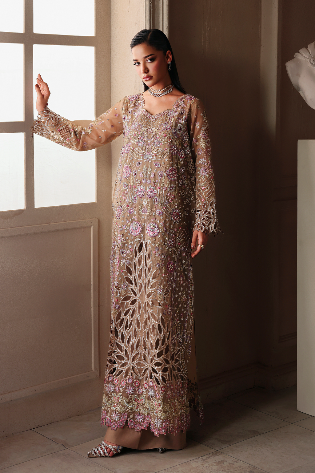 Vesper Raj Bari Sage Luxury Formals 4Pc