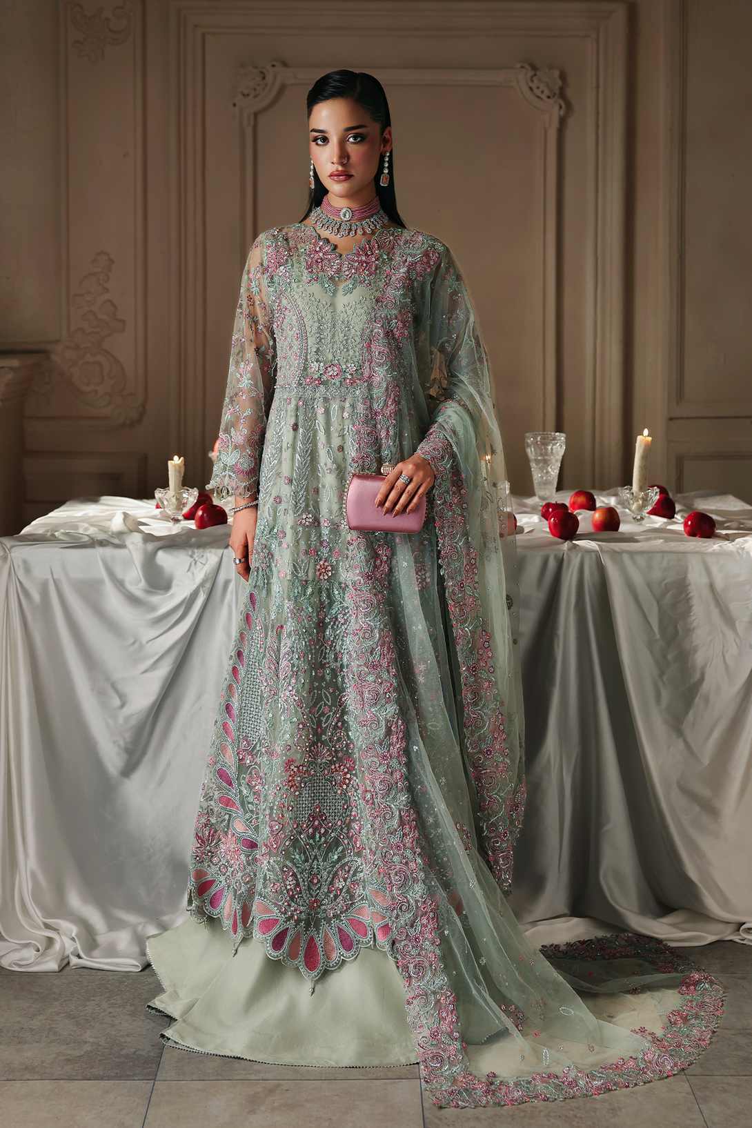 Shizelle Raj Bari Sage Luxury Formals 4Pc