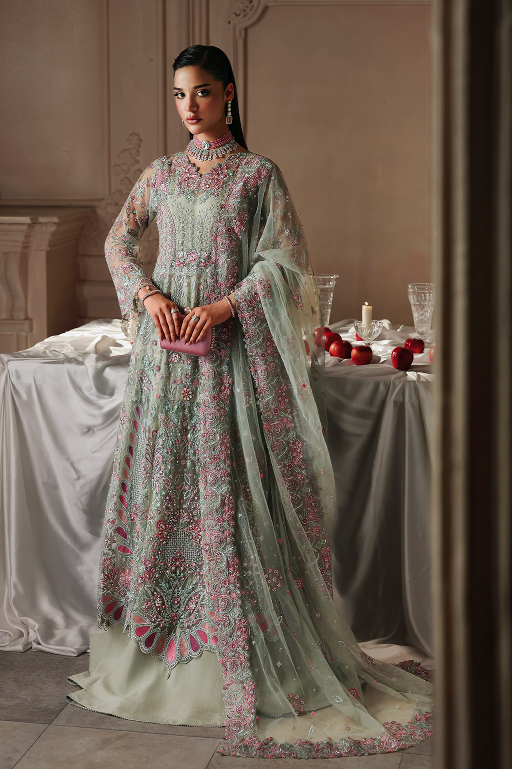 Shizelle Raj Bari Sage Luxury Formals 4Pc