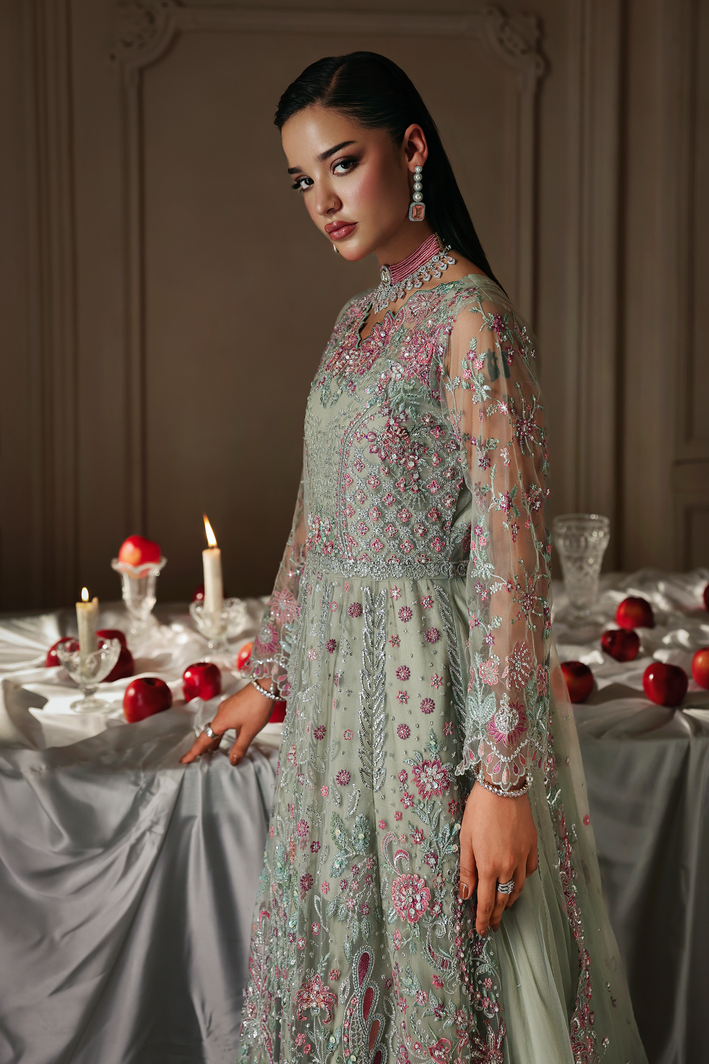 Shizelle Raj Bari Sage Luxury Formals 4Pc