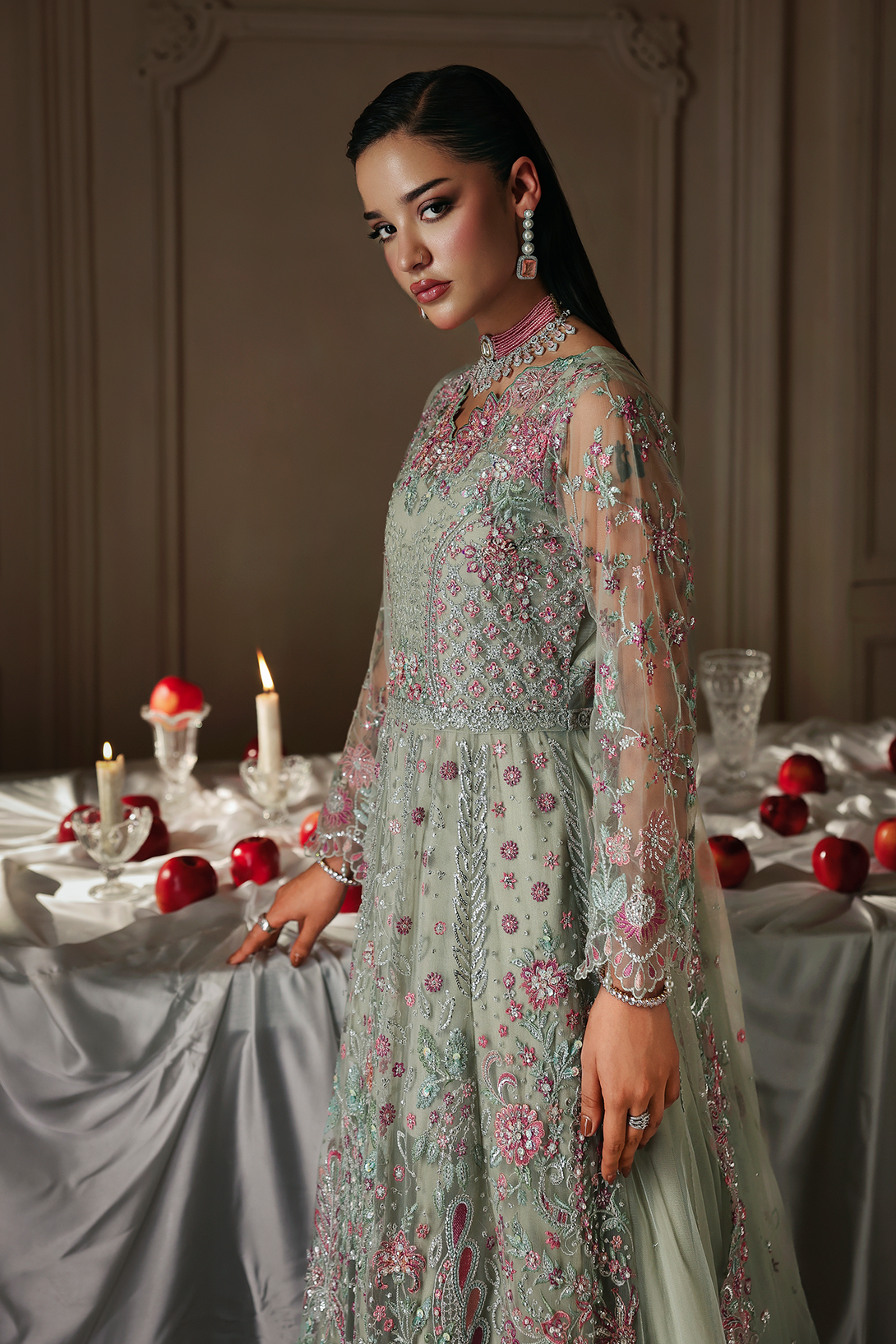 Shizelle Raj Bari Sage Luxury Formals 4Pc