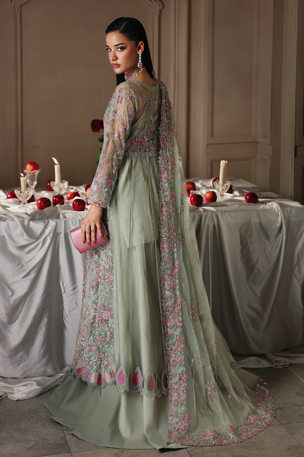 Shizelle Raj Bari Sage Luxury Formals 4Pc