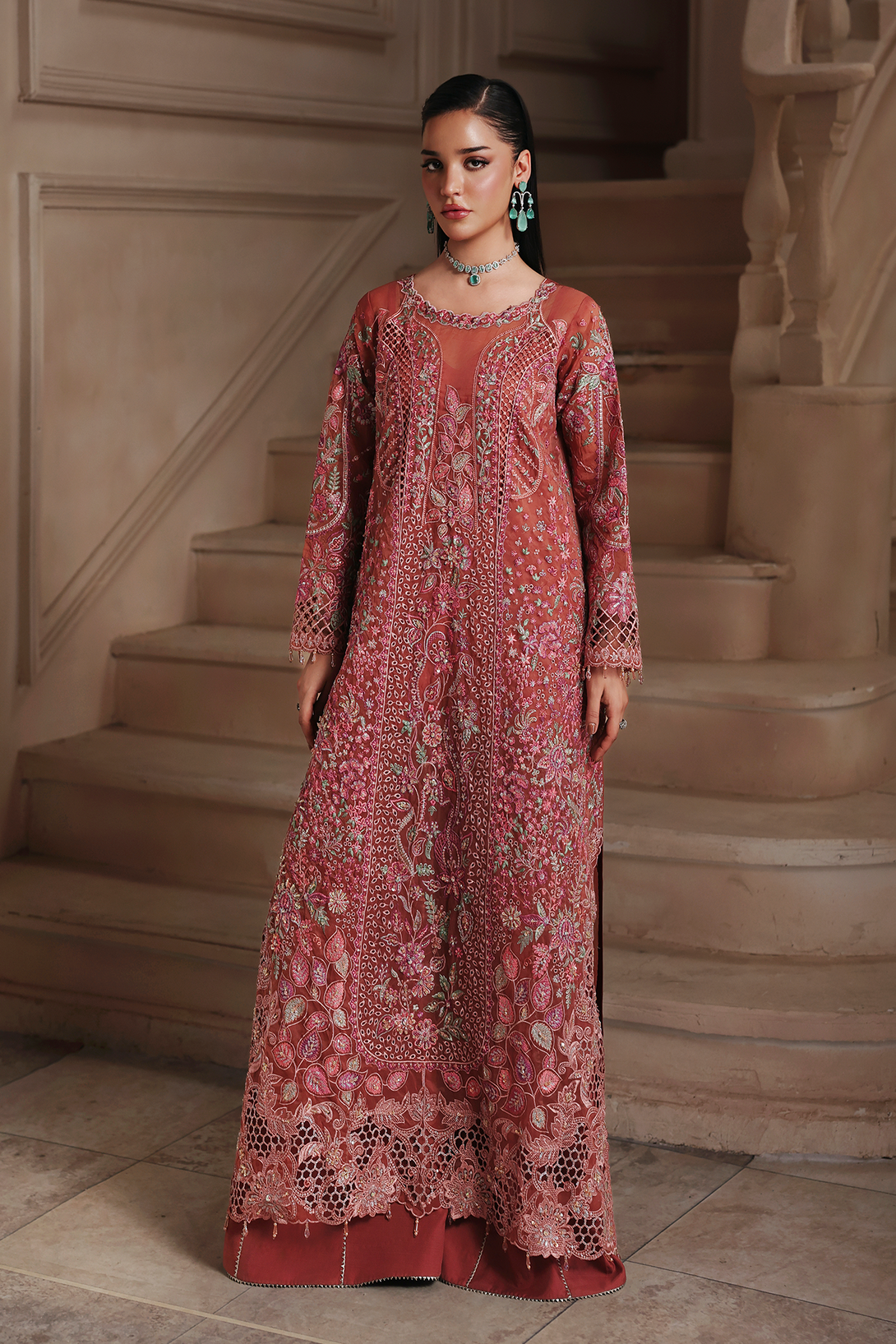 Amely Raj Bari Sage Luxury Formals 4Pc
