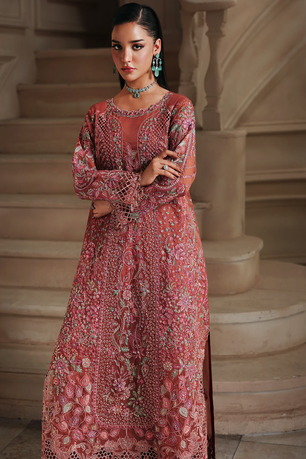 Amely Raj Bari Sage Luxury Formals 4Pc