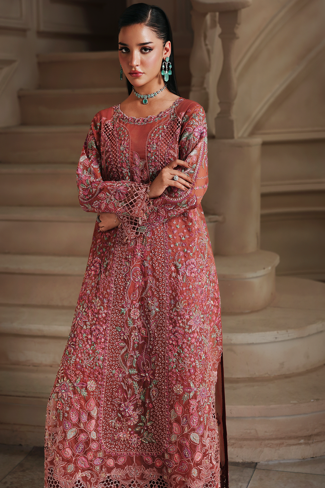 Amely Raj Bari Sage Luxury Formals 4Pc