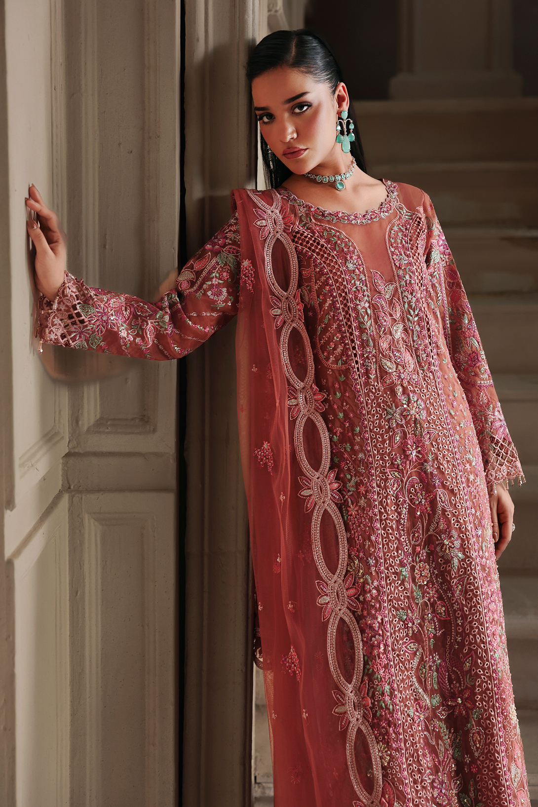 Amely Raj Bari Sage Luxury Formals 4Pc