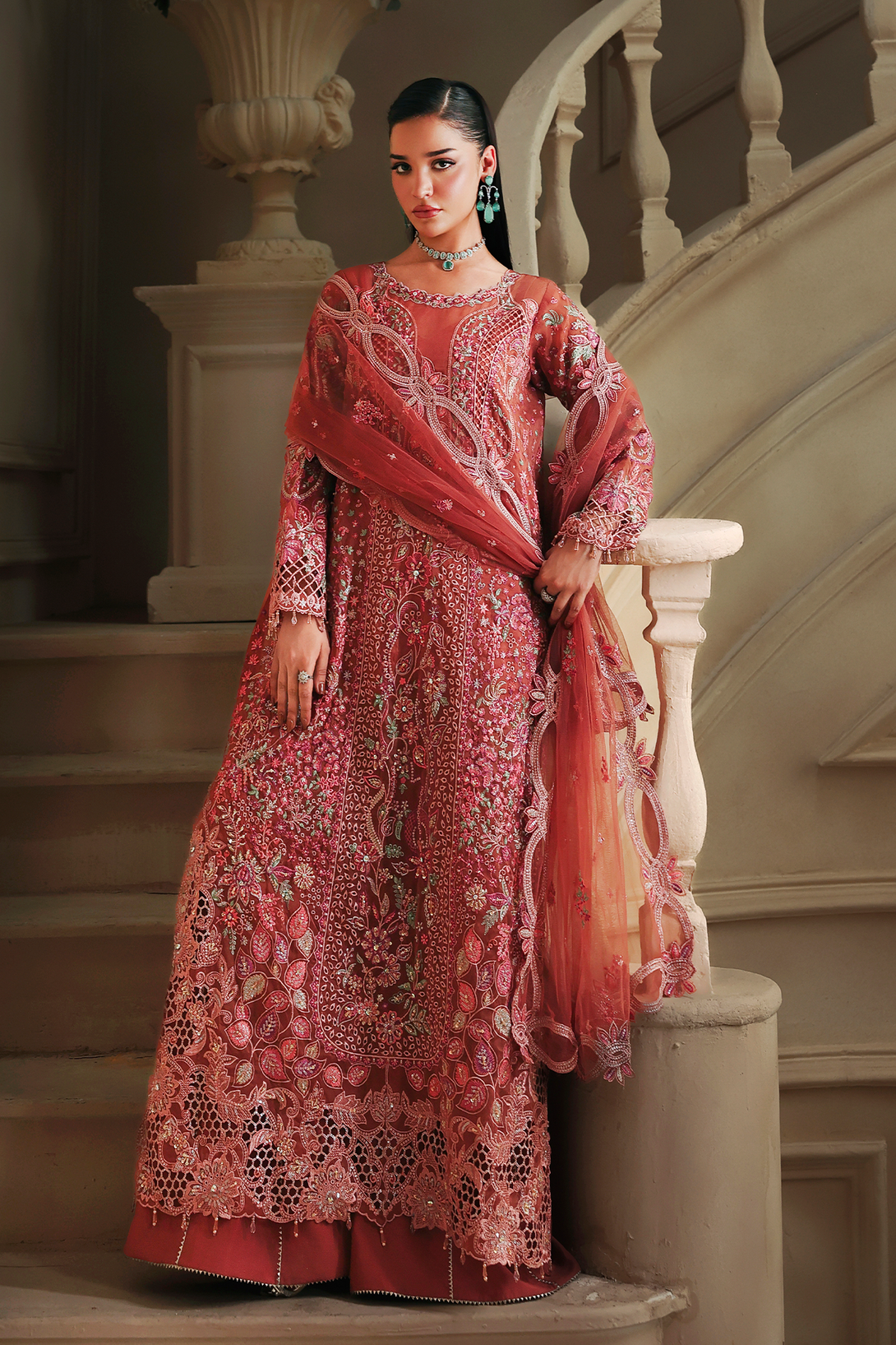 Amely Raj Bari Sage Luxury Formals 4Pc