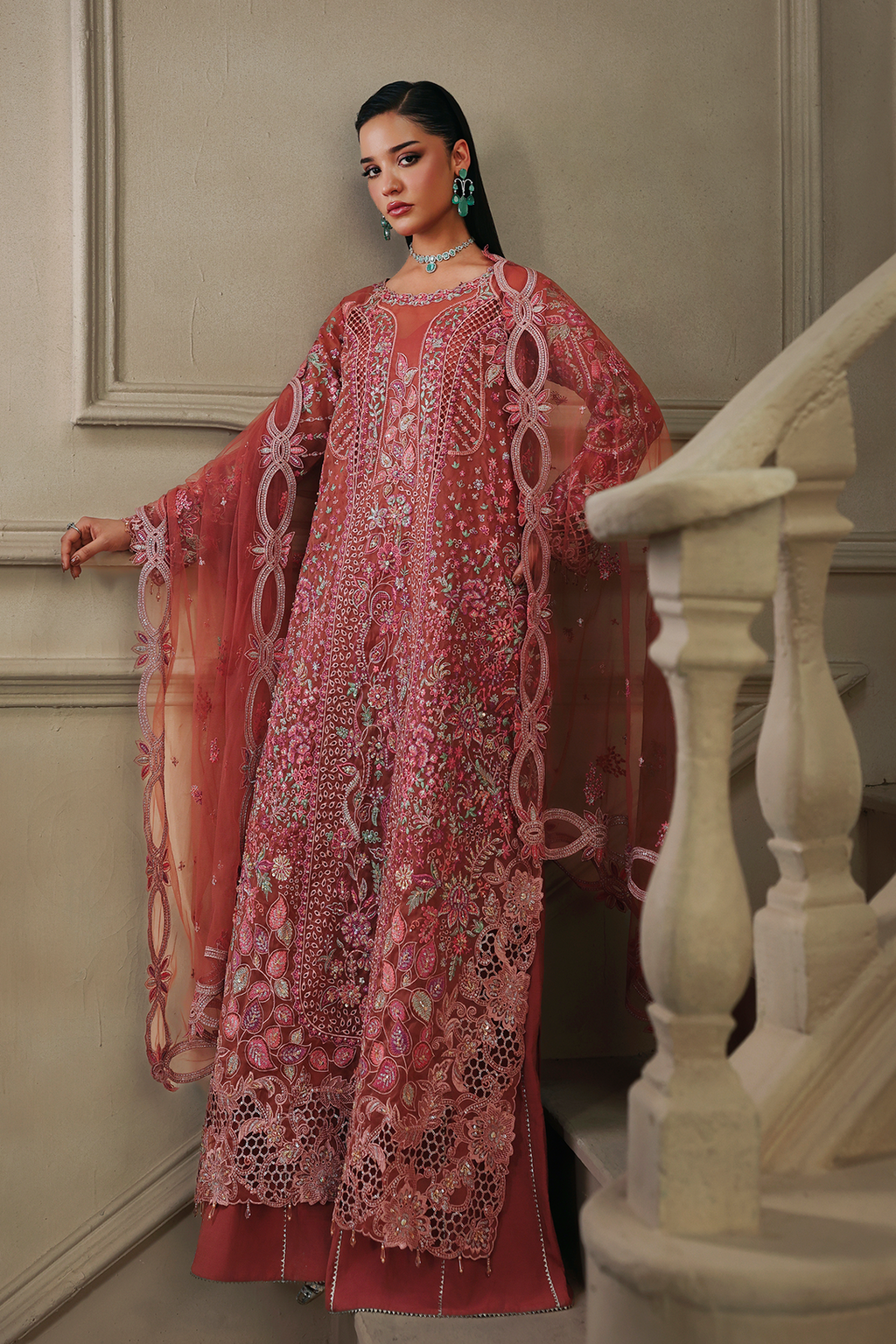 Amely Raj Bari Sage Luxury Formals 4Pc