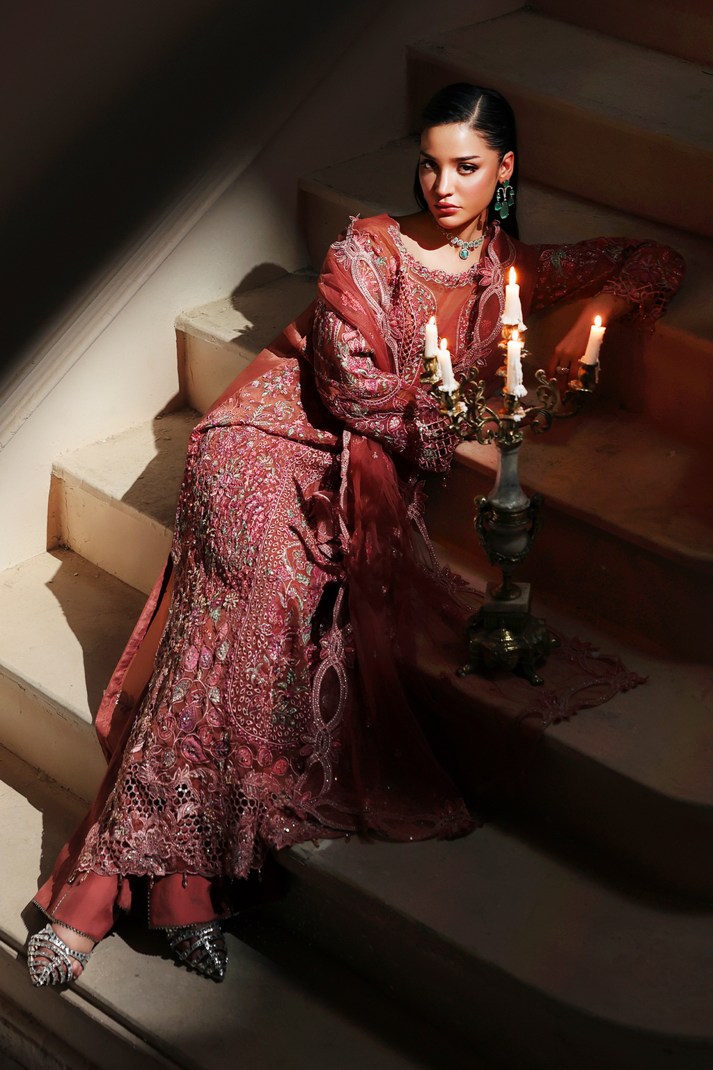 Amely Raj Bari Sage Luxury Formals 4Pc