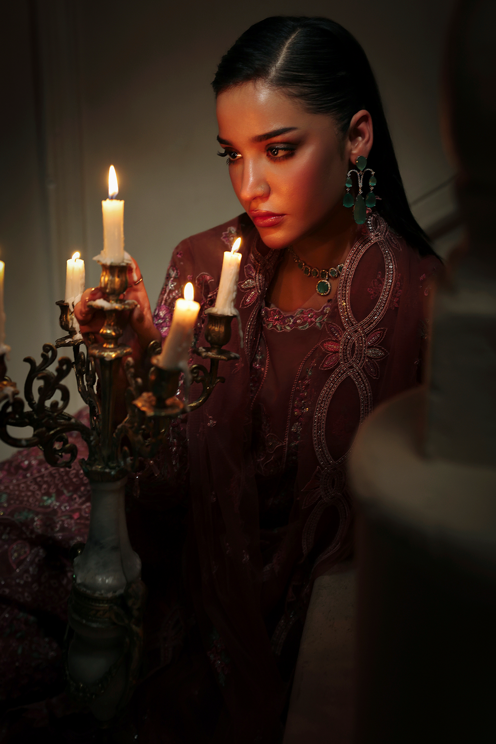 Amely Raj Bari Sage Luxury Formals 4Pc