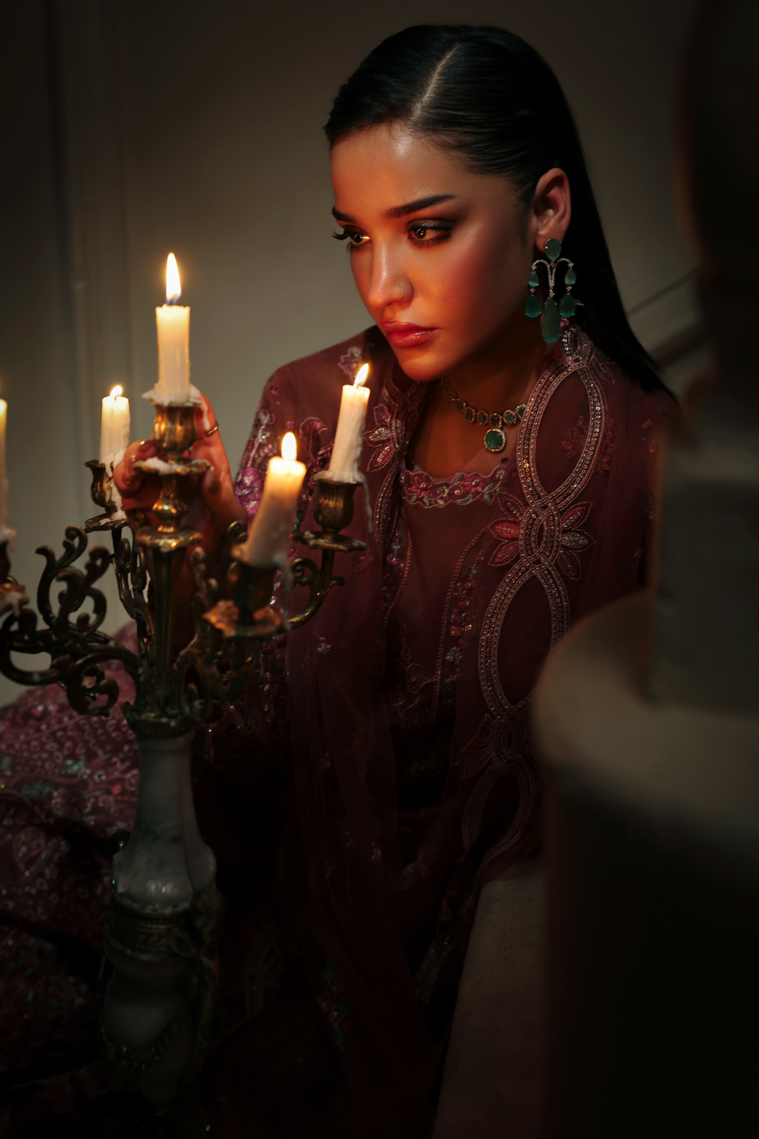 Amely Raj Bari Sage Luxury Formals 4Pc