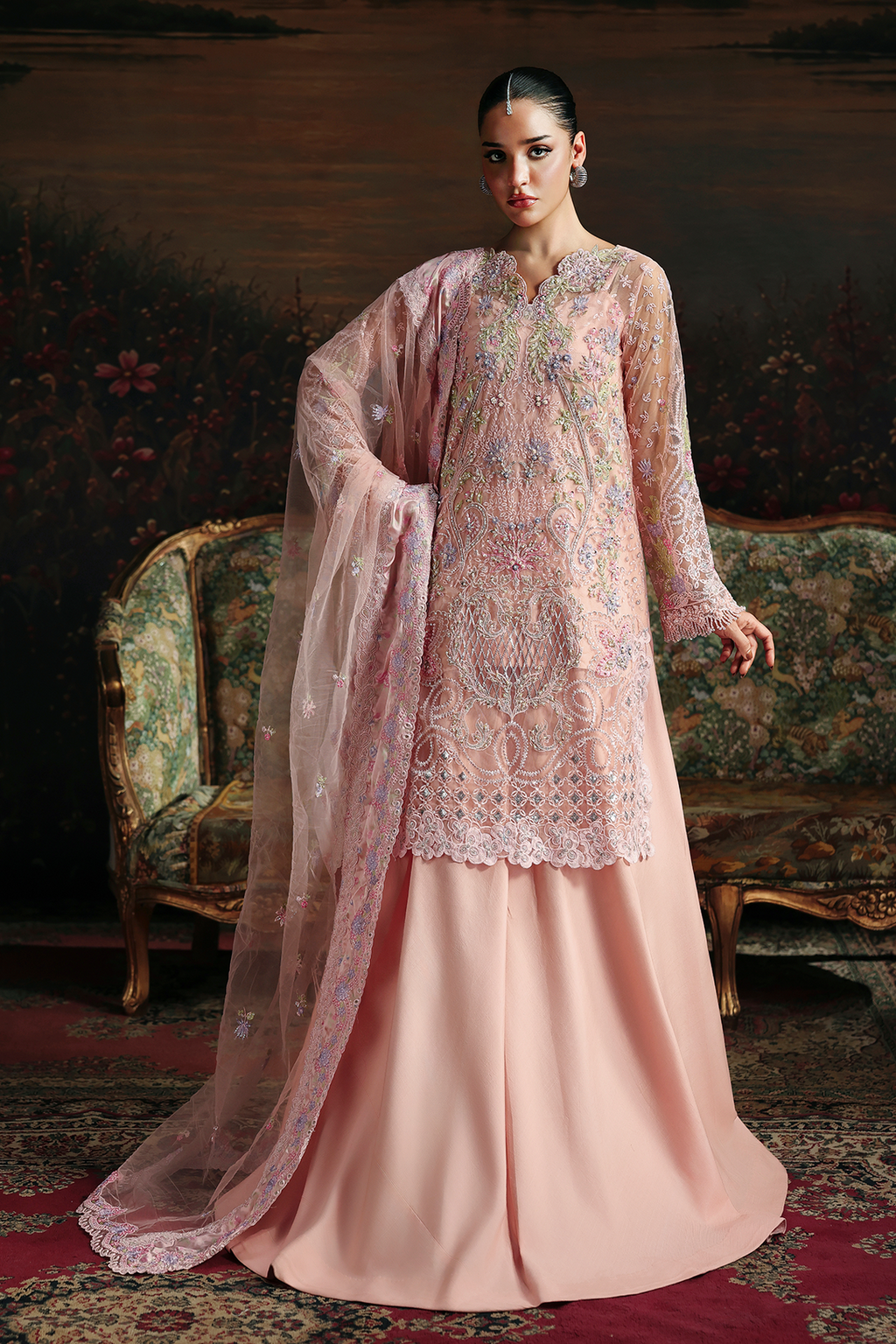 Eyzel Raj Bari Sage Luxury Formals 4Pc