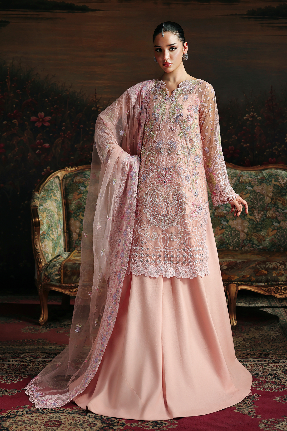 Eyzel Raj Bari Sage Luxury Formals 4Pc