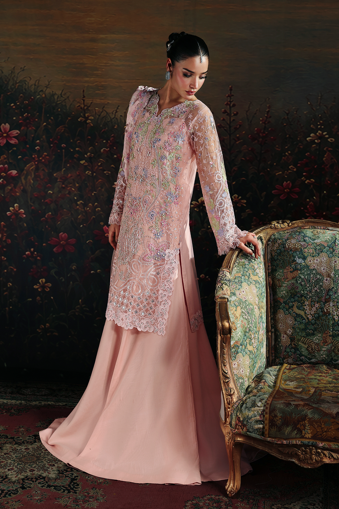 Eyzel Raj Bari Sage Luxury Formals 4Pc