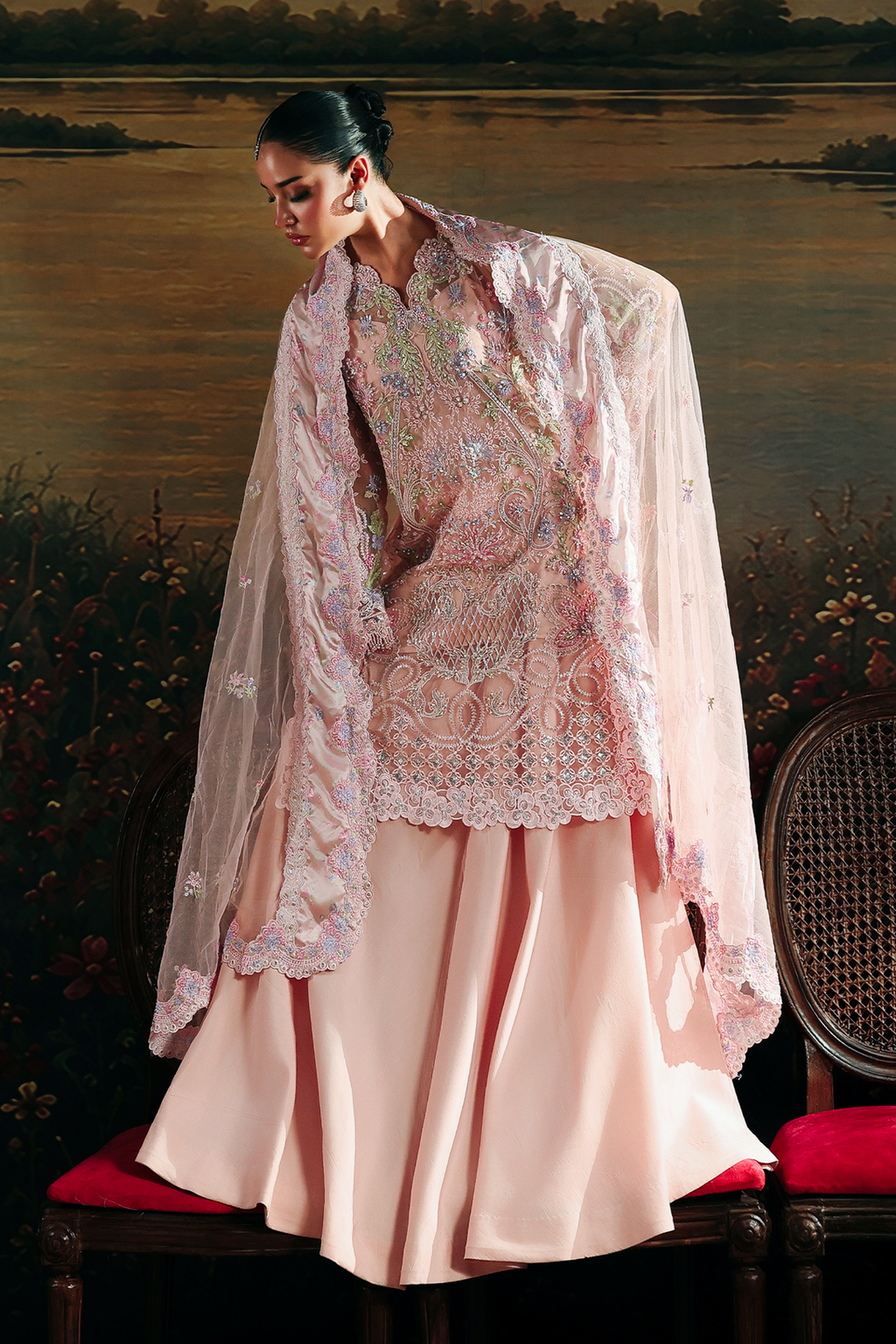 Eyzel Raj Bari Sage Luxury Formals 4Pc