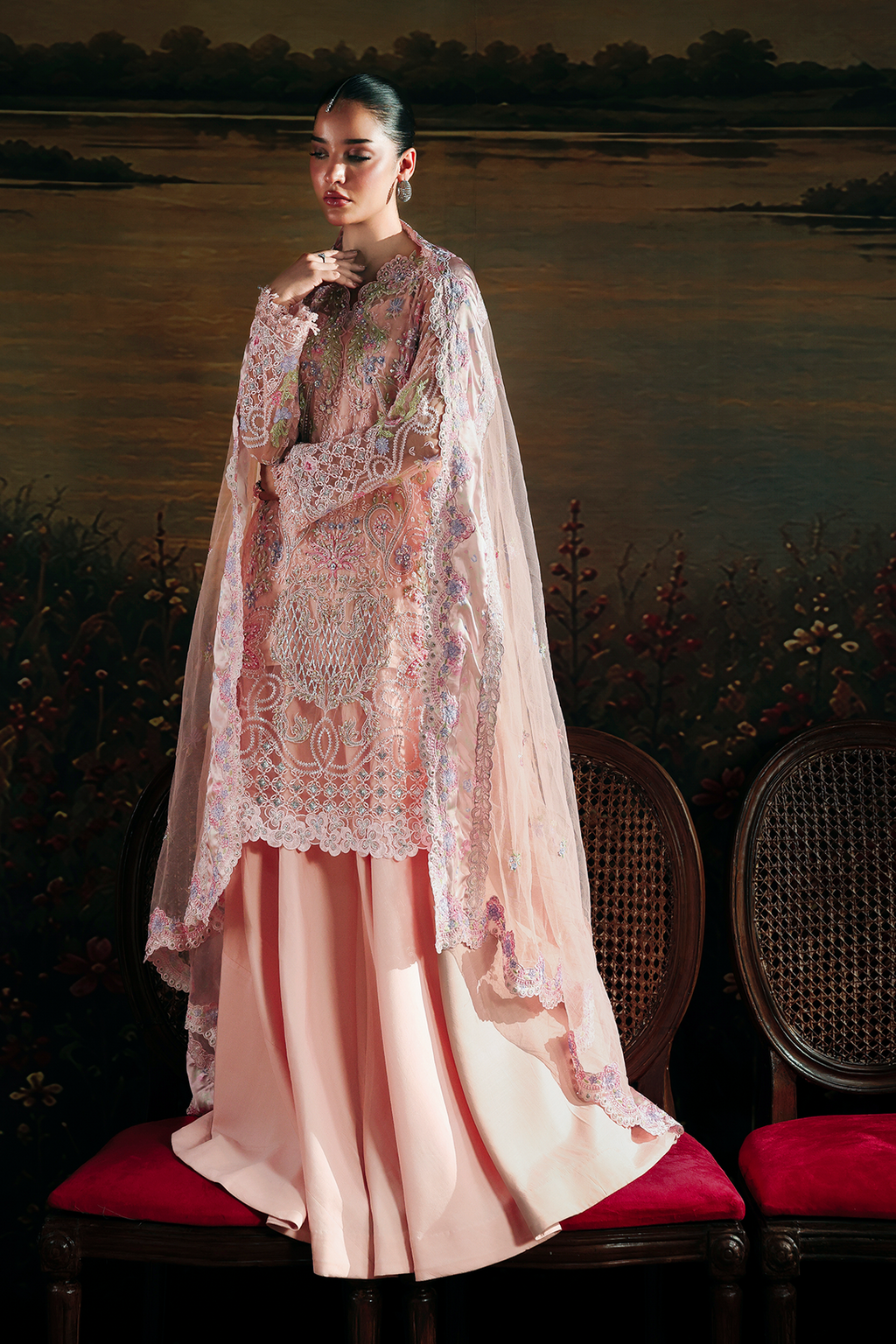 Eyzel Raj Bari Sage Luxury Formals 4Pc
