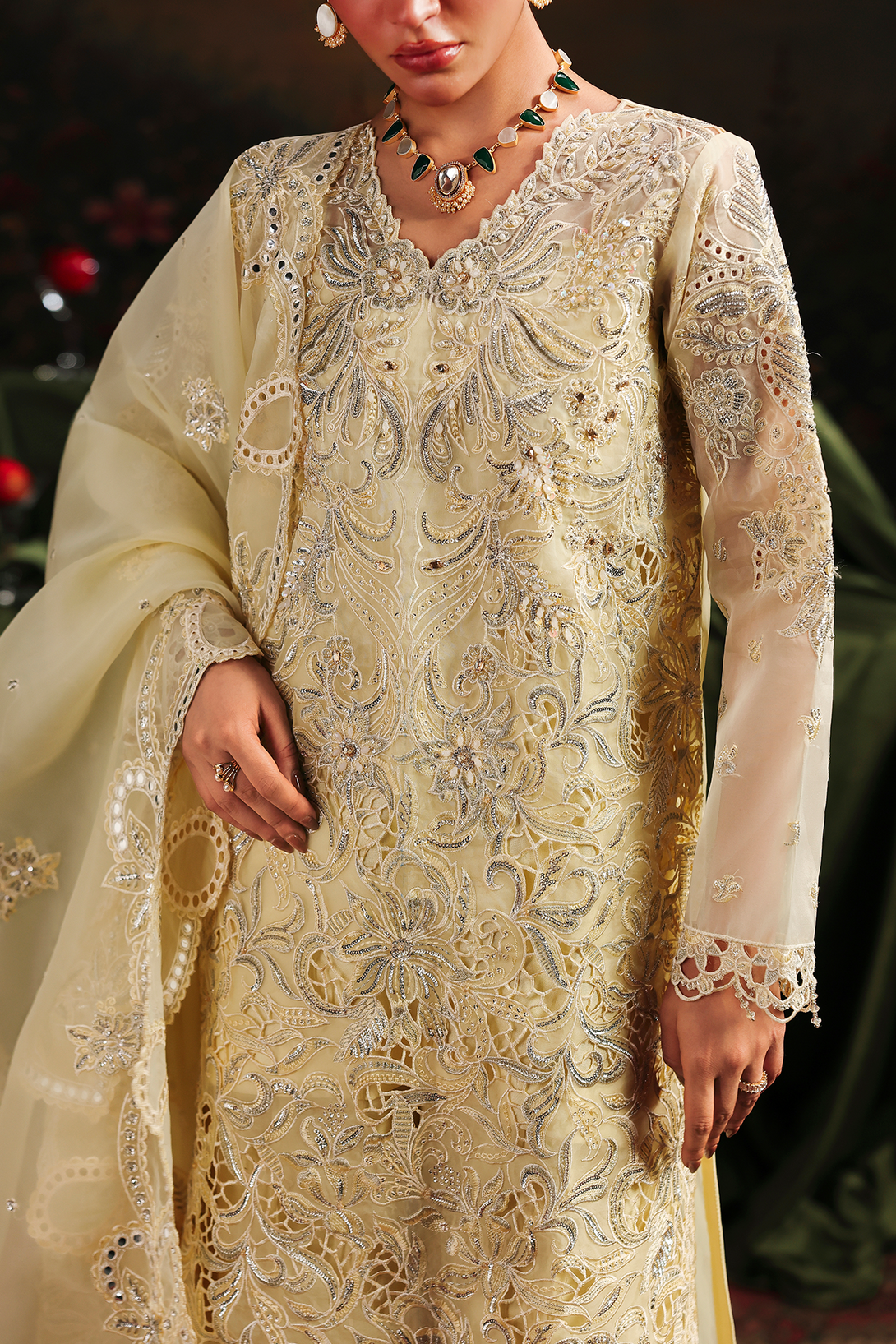 Simer Raj Bari Sage Luxury Formals 4Pc