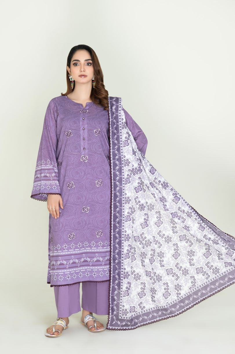 3 Piece Embroidered Lawn Suit│KHAS Amaira