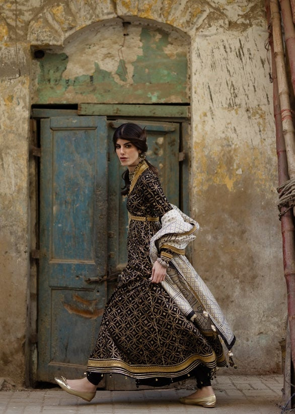 GulAhmed Chunri Embroidered Lawn 3 Piece Suit