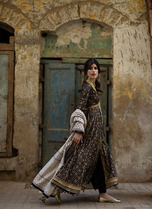 GulAhmed Chunri Embroidered Lawn 3 Piece Suit