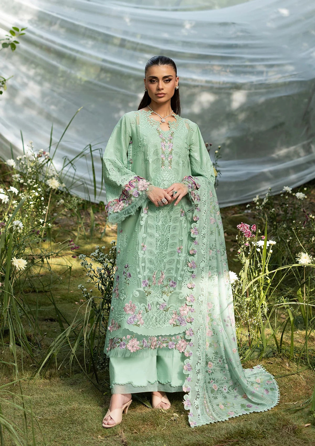 Elaf Luxury Lawn Vol II '26 – Daisy Chain – Unstitched 3 Piece