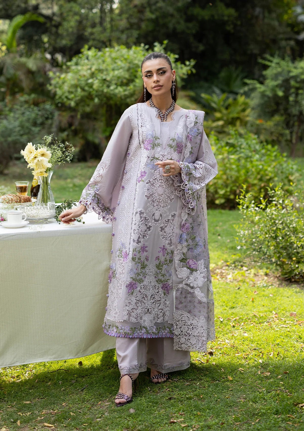 Elaf Luxury Lawn Vol II '26 – Pure Plum – Unstitched 3 Piece