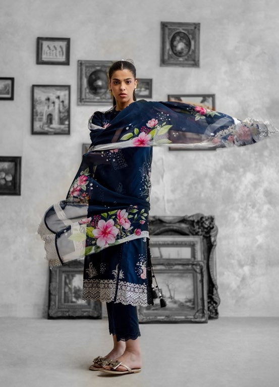 3-piece suit Fancy Embroidered│GulAhmed Lawn│Freesia