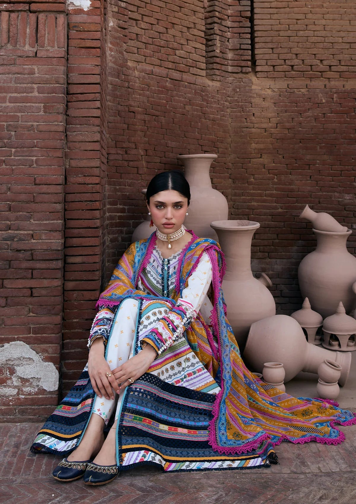 Kahf Aangan Prints Chiffon '26 – Yasmeen – Unstitched 3 Piece
