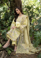 Elaf Luxury Lawn Vol II '26 – Butter Yellow – Unstitched 3 Piece