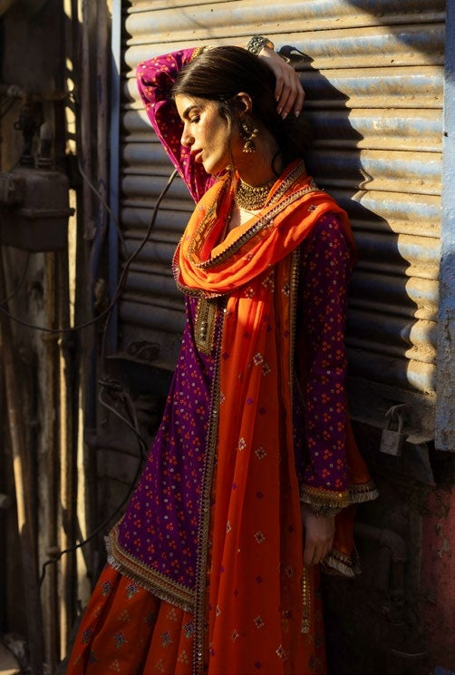 GulAhmed Chunri Luxury Chiffon 3 Piece Suit