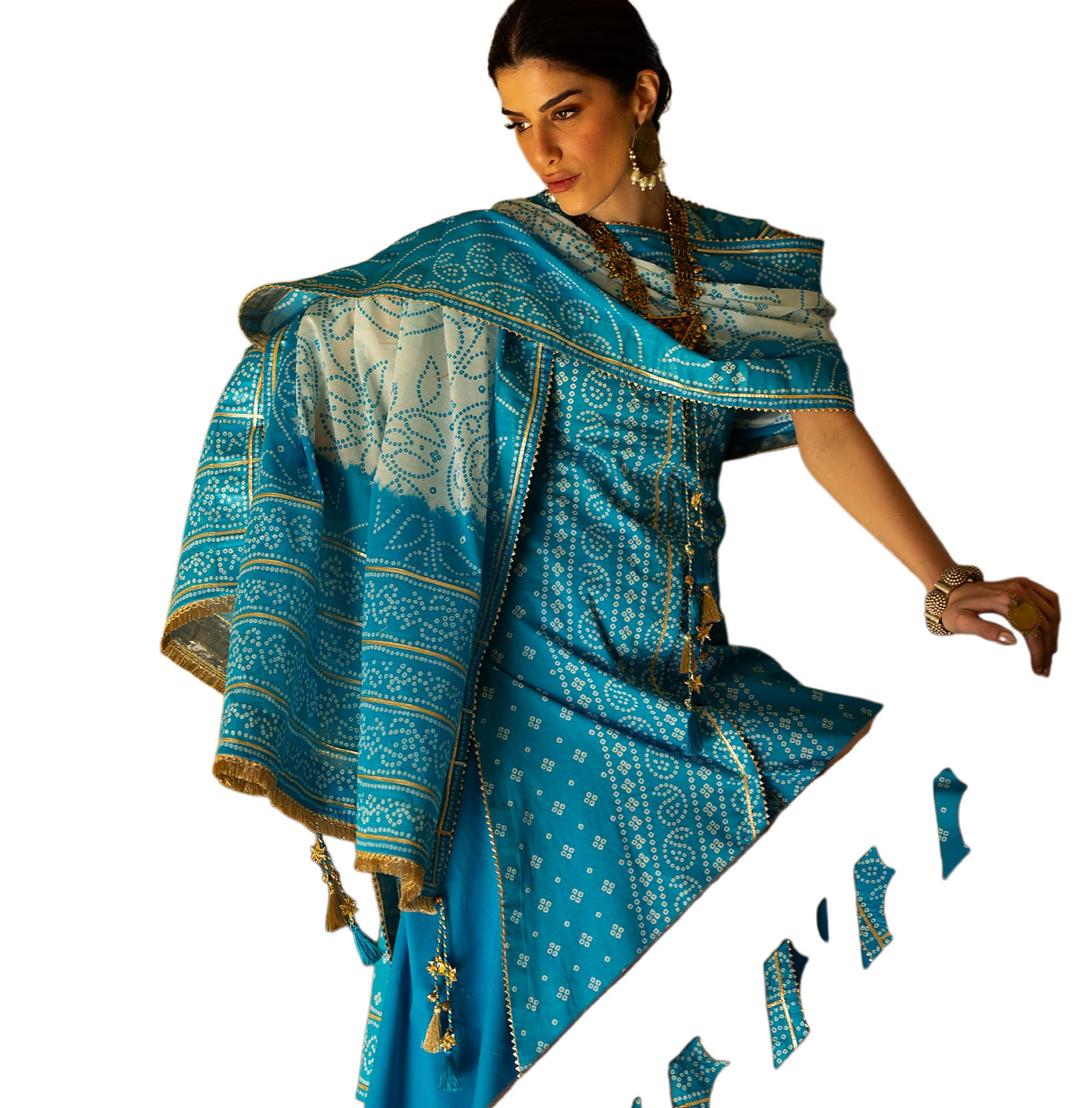 GulAhmed Chunri Printed Lawn 3 Piece Suit