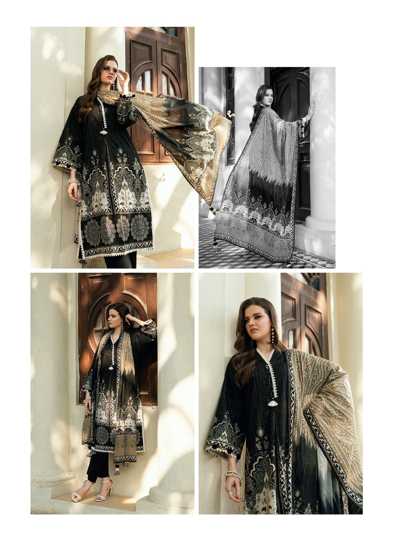 GulAhmed Velvet Bloom Cross Hatch Lawn Suit