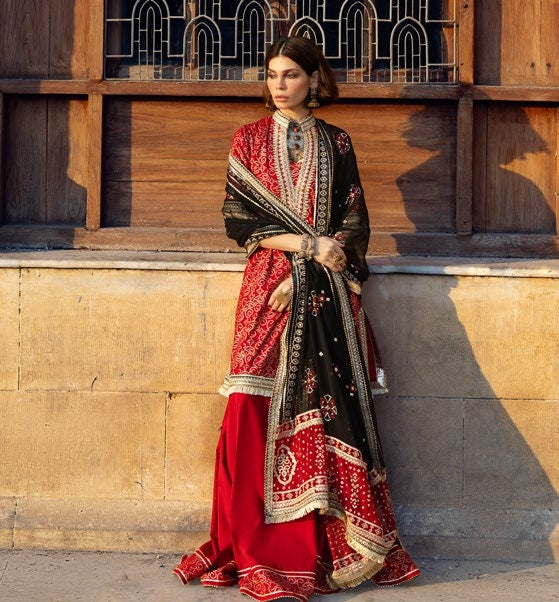GulAhmed Chunri Luxury Chiffon 3 Piece Suit