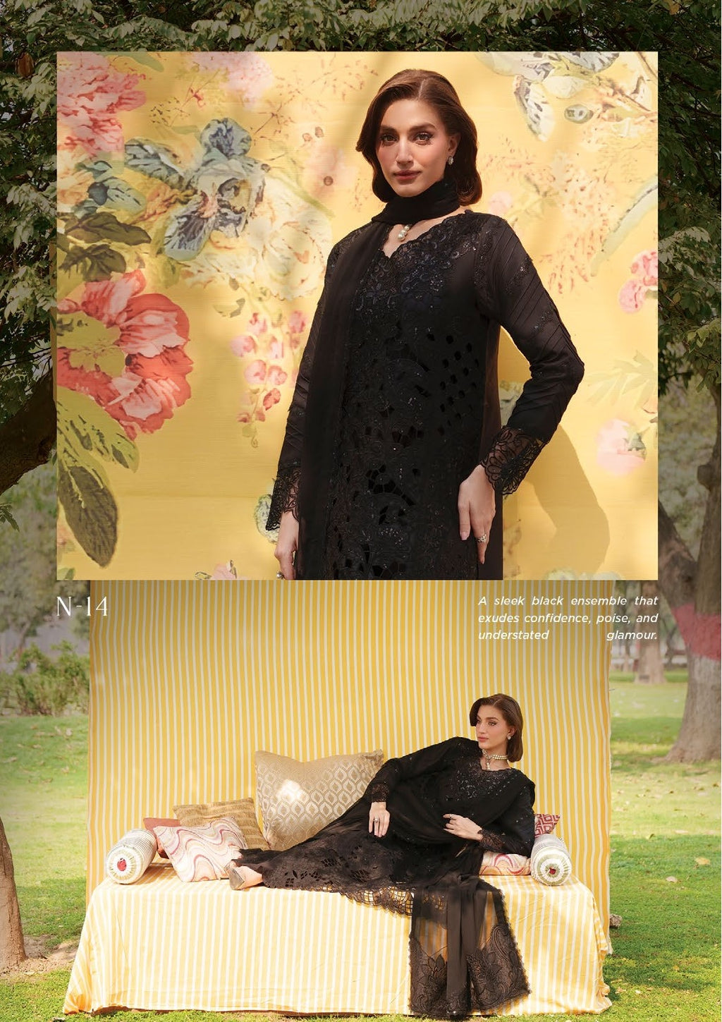 Nilofer Luxury Lawn 26 N-14 3 Piece Suit
