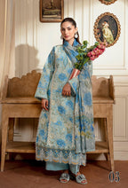 Raha Premium Printkari by Rajbari Vol 02 - Design 07 - Unstitched 3 Piece