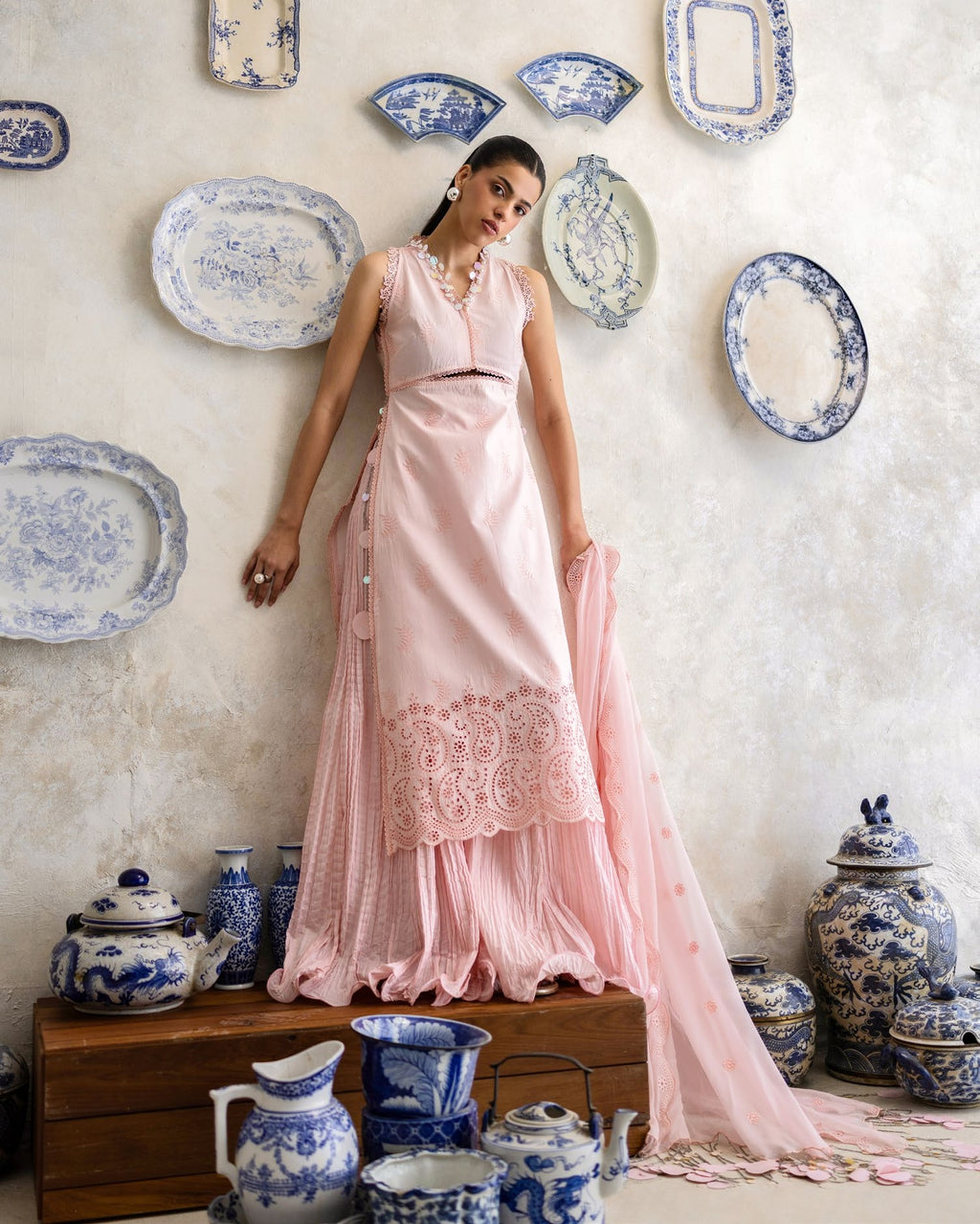 3-piece suit Fancy Embroidered printed │GulAhmed Lawn│Freesia