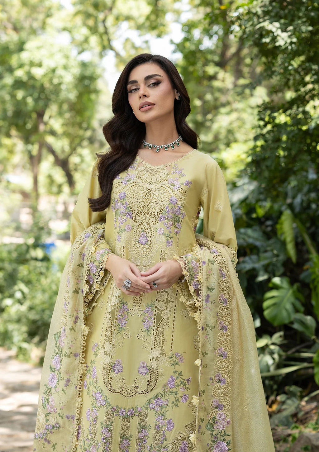 Elaf Luxury Lawn Vol II '26 – Butter Yellow – Unstitched 3 Piece