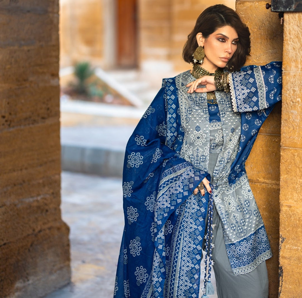 GulAhmed Chunri Printed Lawn 3 Piece Suit