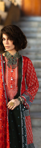 GulAhmed Chunri Printed Lawn 3 Piece Suit
