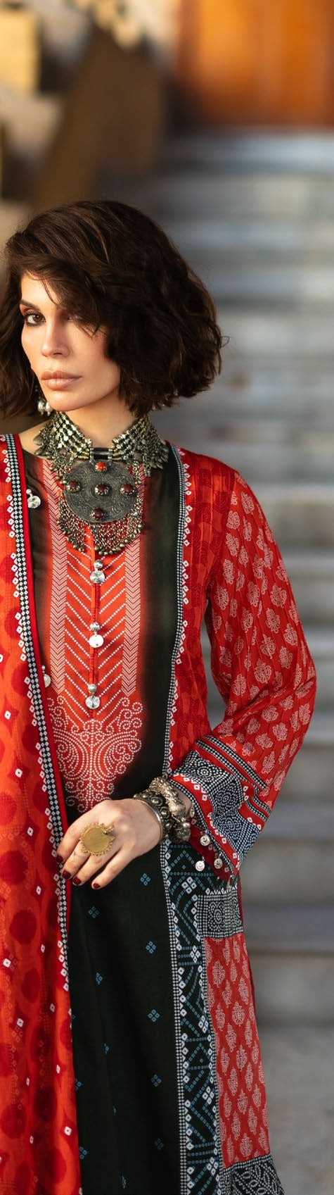 GulAhmed Chunri Printed Lawn 3 Piece Suit