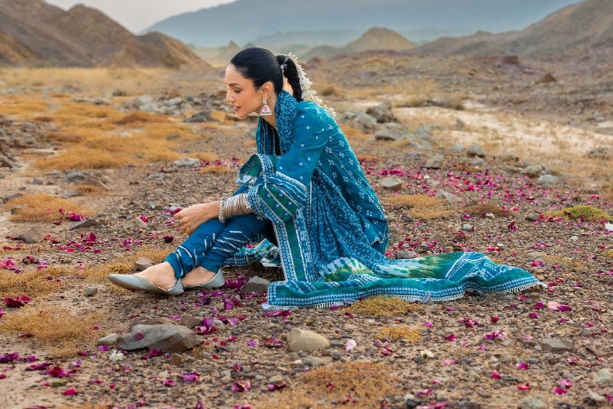 GulAhmed Chunri Printed Lawn 3 Piece Suit
