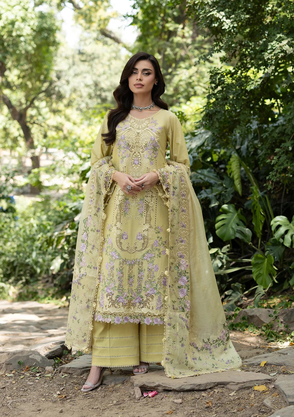 Elaf Luxury Lawn Vol II '26 – Butter Yellow – Unstitched 3 Piece