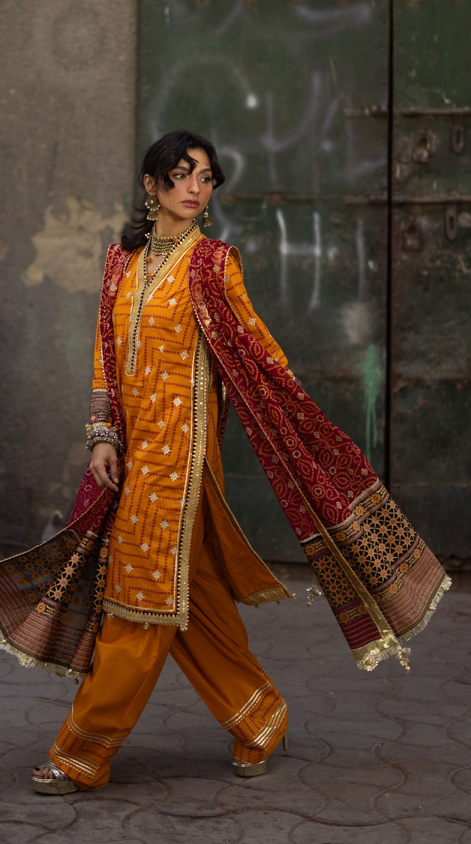 GulAhmed Chunri Luxury Chiffon 3 Piece Suit