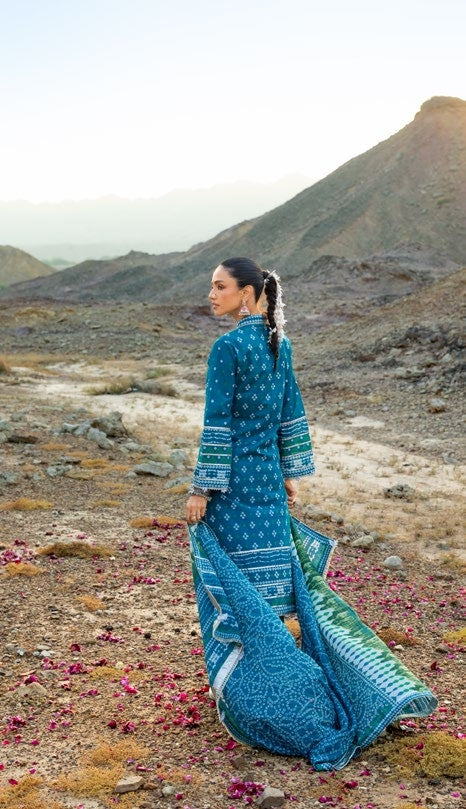 GulAhmed Chunri Printed Lawn 3 Piece Suit