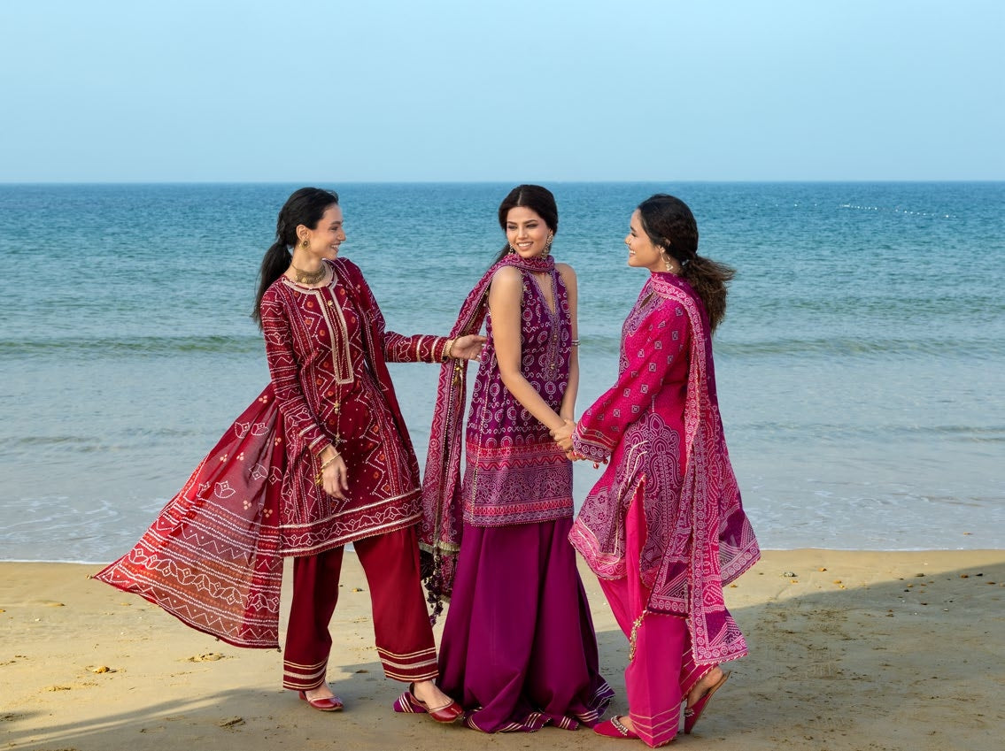 GulAhmed Chunri Printed Lawn 3 Piece Suit
