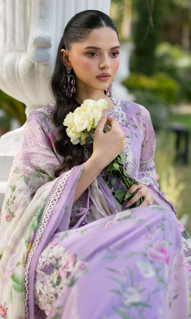 Elaf Premium ESG-1B Bianca Unstitched 3 Piece Lawn Suit